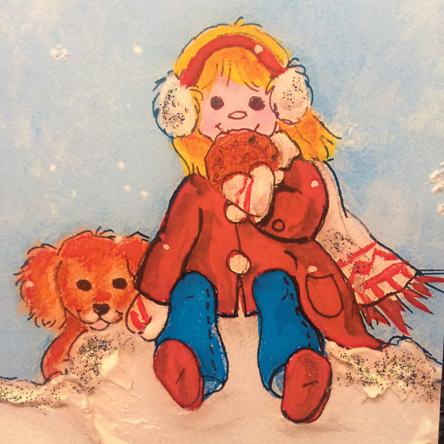 Girl Eating a Cookie Greeting Card