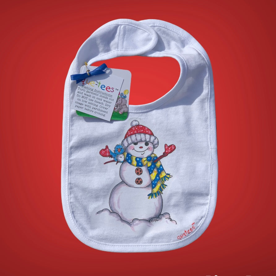"winter" snowman bib