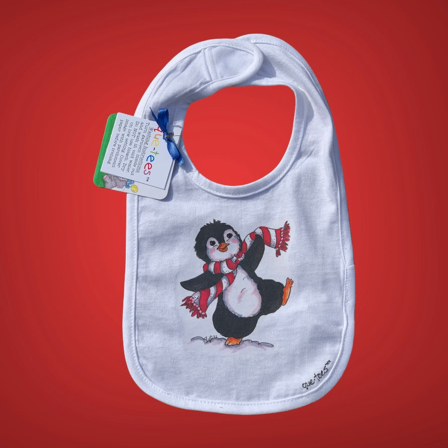 "winter" penguin with scarf bib