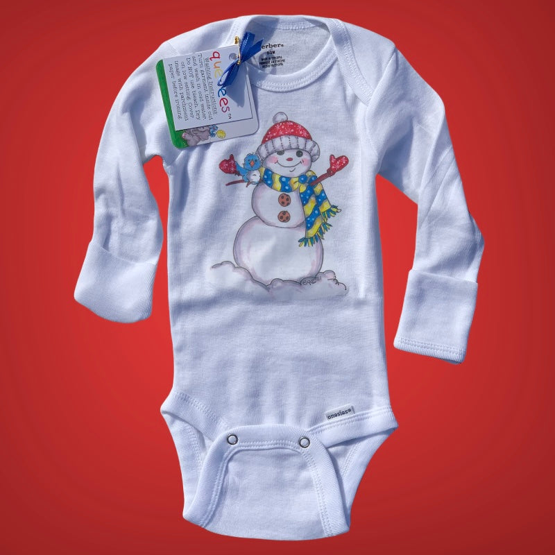 "winter" baby onesie snowman